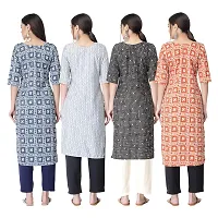 New Crepe Combo Printed Kurtis For Women Pack Of 4-thumb1