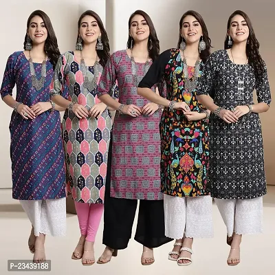 Fancy Crepe Kurtis For Women Pack Of 5