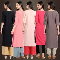 Fancy Crepe Kurtis For Women Pack Of 5-thumb1