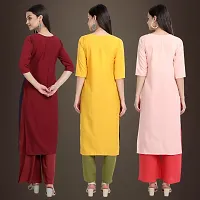 Fancy Crepe Kurtis for Women Pack Of 3-thumb1