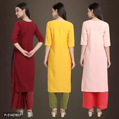 Fancy Crepe Kurtis for Women Pack Of 3-thumb2