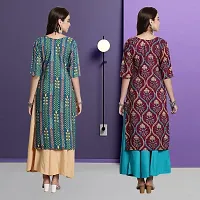 Fancy Crepe Kurtas For Women Pack Of 2-thumb1