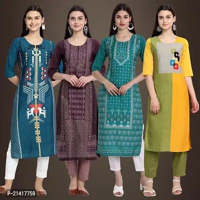 Fancy Crepe Kurtis for Women Pack Of 4-thumb0