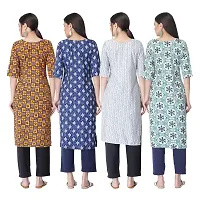 New Crepe Combo Printed Kurtis For Women Pack Of 4-thumb1