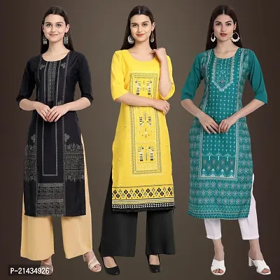 Fancy Crepe Kurtis for Women Pack Of 3