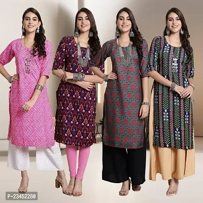 Fancy Crepe Kurtis for Women Pack Of 4-thumb0