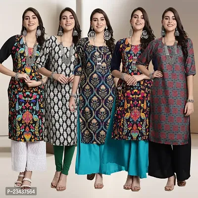 Fancy Crepe Kurtis For Women Pack Of 5