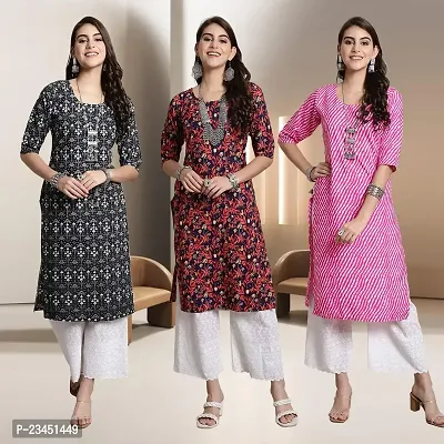 Fancy Rayon Kurtis For Women Pack Of 3