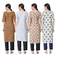 New Crepe Combo Printed Kurtis For Women Pack Of 4-thumb1