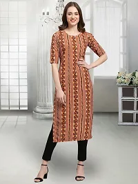 Stylish Multicoloured Crepe Stitched Kurta For Women-thumb1