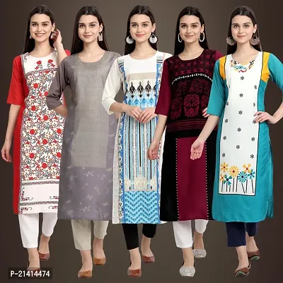 Fancy Crepe Kurtis For Women Pack Of 5