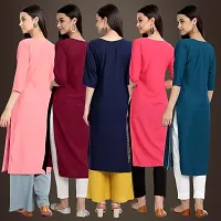 Fancy Crepe Kurtis For Women Pack Of 5-thumb1