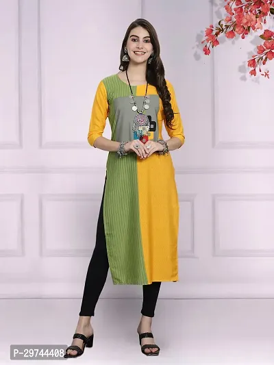 Attractive Multicoloured Printed Crepe Kurta Combo Of 3-thumb2