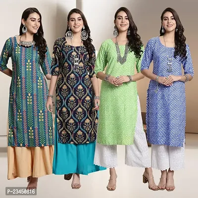 Fancy Crepe Kurtis for Women Pack Of 4