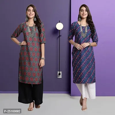 Fancy Crepe Kurtas For Women Pack Of 2