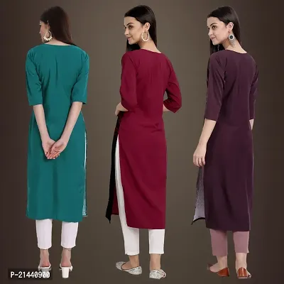 Fancy Crepe Kurtis for Women Pack Of 3-thumb2