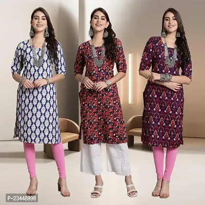 Fancy Rayon Kurtis For Women Pack Of 3