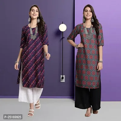 Fancy Crepe Kurtas For Women Pack Of 2