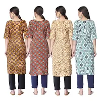 New Crepe Combo Printed Kurtis For Women Pack Of 4-thumb1