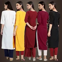 Fancy Crepe Kurtis For Women Pack Of 5-thumb1