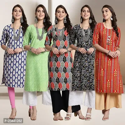 Fancy Crepe Kurtis For Women Pack Of 5