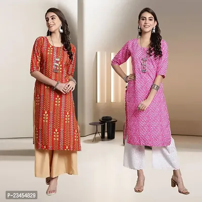 Fancy Rayon Kurtis For Women Pack Of 2