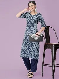 New Stylish Crepe Printed Kurta Set For Women-thumb2