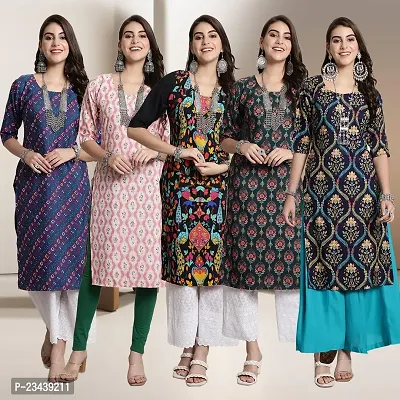 Fancy Crepe Kurtis For Women Pack Of 5