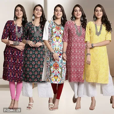 Fancy Crepe Kurtis For Women Pack Of 5