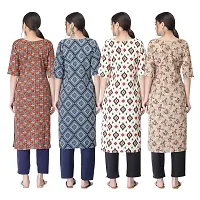 New Crepe Combo Printed Kurtis For Women Pack Of 4-thumb1