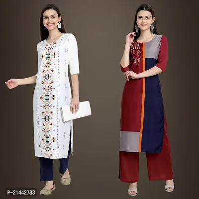 Fancy Crepe Kurtis for Women Pack Of 2