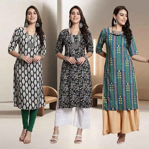 Fancy Rayon Kurtis For Women Pack Of 3