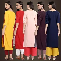 Fancy Crepe Kurtis For Women Pack Of 5-thumb1