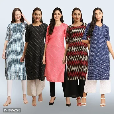 Women Stylish Crepe Printed Staright Kurta