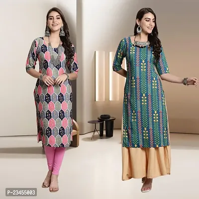 Fancy Rayon Kurtis For Women Pack Of 2