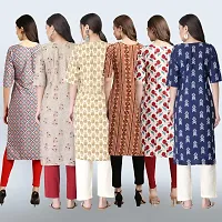 Women Stylish Crepe Printed Straight Kurta Combo-thumb1