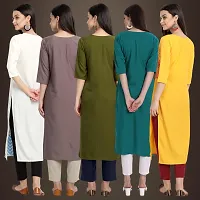 Fancy Crepe Kurtis For Women Pack Of 5-thumb1