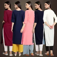 Fancy Crepe Kurtis For Women Pack Of 5-thumb1