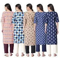 New Crepe Printed Kurtis Combo For Women Pack Of 5-thumb1