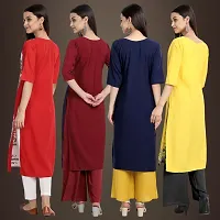 Fancy Crepe Kurtis for Women Pack Of 4-thumb1