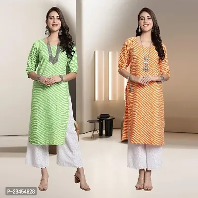 Fancy Rayon Kurtis For Women Pack Of 2