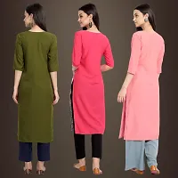 Fancy Crepe Kurtis for Women Pack Of 3-thumb1