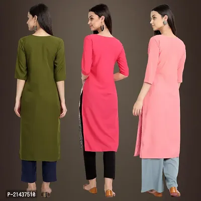 Fancy Crepe Kurtis for Women Pack Of 3-thumb2