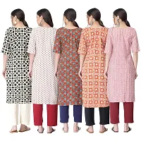 New Crepe Printed Kurtis Combo For Women Pack Of 5-thumb1