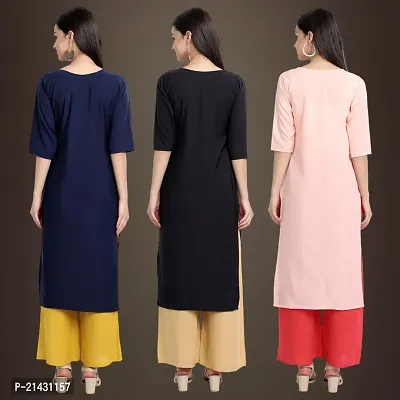 Fancy Crepe Kurtis for Women Pack Of 3-thumb2