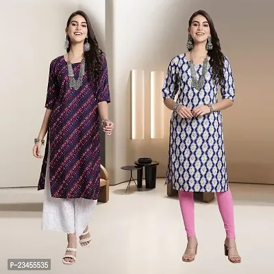 Fancy Rayon Kurtis For Women Pack Of 2