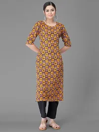 Stylish Crepe Printed Straight Kurta With Pant Set For Women-thumb1