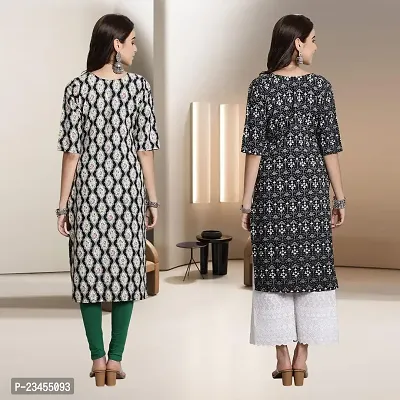 Fancy Rayon Kurtis For Women Pack Of 2-thumb2