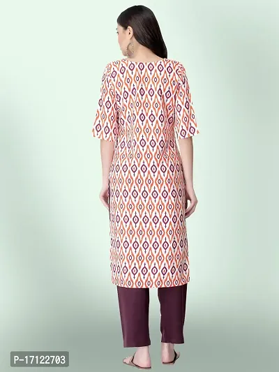 Women Stylish Crepe Printed Straight Kurta-thumb2