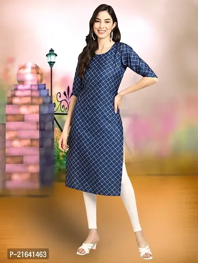 Fancy Crepe Printed Stitched Kurta For Women-thumb0